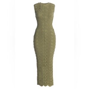 JLUXLABEL Moss Mykonos Crochet Midi Dress